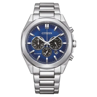 Pre-owned Citizen Silver Mens Chronograph Watch Ca4590-81l