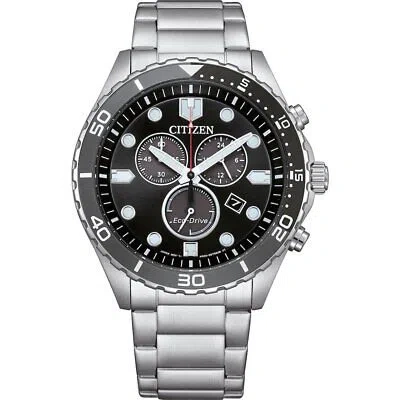 Pre-owned Citizen Silver Mens Chronograph Watch Of Sporty Aqua At2568-82e
