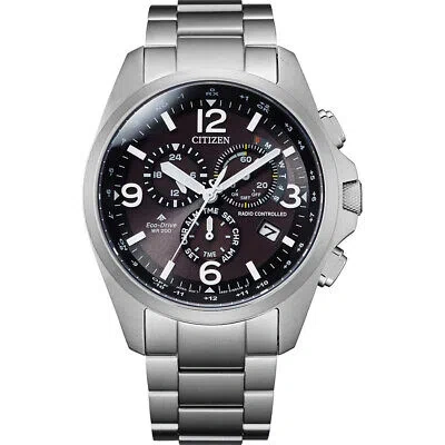 Pre-owned Citizen Silver Mens Chronograph Watch Promaster Sky Cb5920-86e