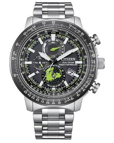 Pre-owned Citizen Silver Mens Multi Dial Watch Promaster Geo Trekker By3006-53e
