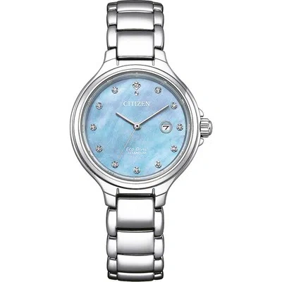Pre-owned Citizen Silver Womens Analogue Watch Ew2680-84n