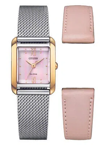 Pre-owned Citizen Silver Womens Analogue Watch Ew5596-66x