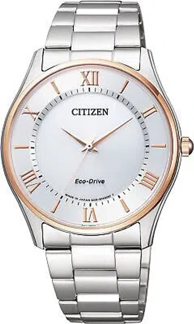Pre-owned Citizen Simple Adjust E Lairon Eve Thin Pair Bj6484-50a Men's Watch In Dial Color - Silver Gold