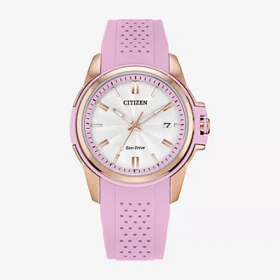 Citizen Sport Casual Womens Pink Strap Watch Fe1263-01a