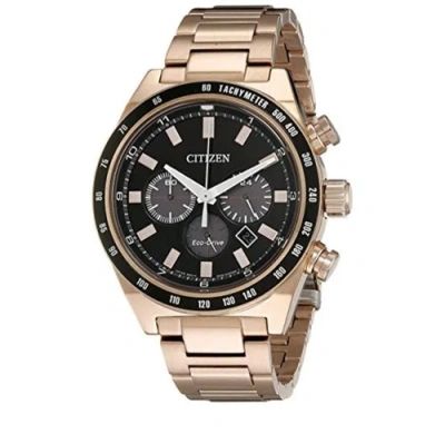 Pre-owned Citizen Sport Chronograph Eco-drive Black Dial Men's Watch Ca4203-54e Msrp $475
