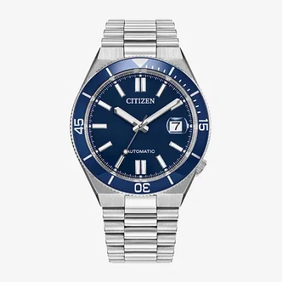 Citizen Sport Luxury Auto Mens Automatic Silver Tone Stainless Steel Bracelet Watch Nj0230-59l
