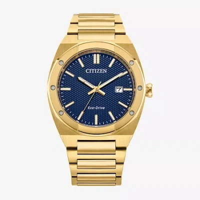 Citizen Sport Luxury Mens Gold Tone Stainless Steel Bracelet Watch Bm7662-59l