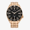 Citizen Sport Luxury Mens Rose Goldtone Stainless Steel Bracelet Watch Aw1773-55e In Gold