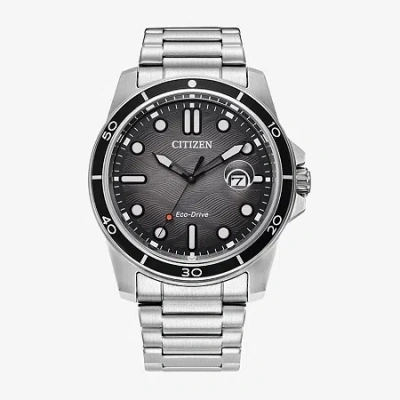 Citizen Sport Luxury Mens Silver Tone Stainless Steel Bracelet Watch Aw1816-89e In Metallic