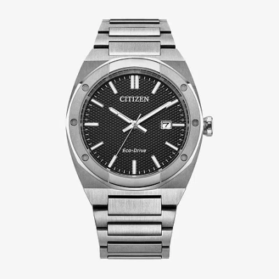 Citizen Sport Luxury Mens Silver Tone Stainless Steel Bracelet Watch Bm7660-54e In Gray