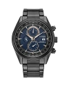 Citizen Mens Black Stainless Steel Bracelet Watch At8265-57l In Blue/black
