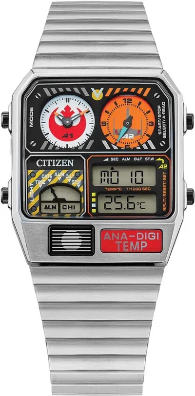 Pre-owned Citizen Star Wars Ani-digi Quartz Watch In Steel