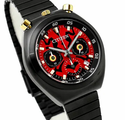 Pre-owned Citizen Star Wars Darth Maul Watch Chronograph Unisex Date Indicator An3668-55w