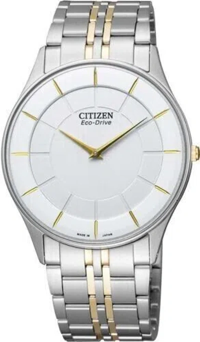 Pre-owned Citizen Stiletto Ar3014-56a Watch White Ultra Thin Eco-drive Men's With Box
