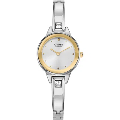 Citizen Stiletto Eco-drive Bracelet Watch, 39mm X 5.16mm In Silver