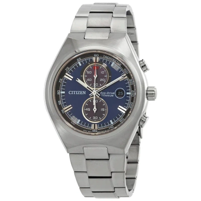 Citizen Super Titanium Chronograph Blue Dial Men's Watch Ca7090-87l