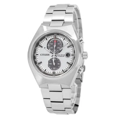 Pre-owned Citizen Super Titanium Men's Watch Sapphire Brycen Chronograph Ca7090-52a