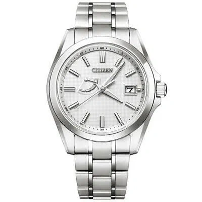 Pre-owned Citizen The  Aq1040-53a Eco-drive Titanium Sapphire Crystal Watch White With Box