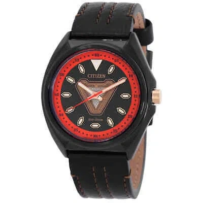 Pre-owned Citizen Tony Stark '63 Eco-drive Black Dial Men's Watch Aw2075-05w