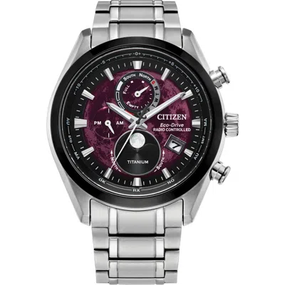 Citizen Tsuki-yomi Atomic Timekeeping Super Titanium™ Bracelet Watch, 43mm
