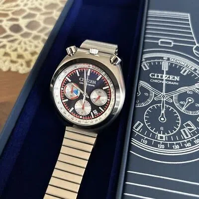 Pre-owned Citizen Tsuno Chrono An3676-65l Begin 70's Remix Bespoke Limited Watch 38mm Box