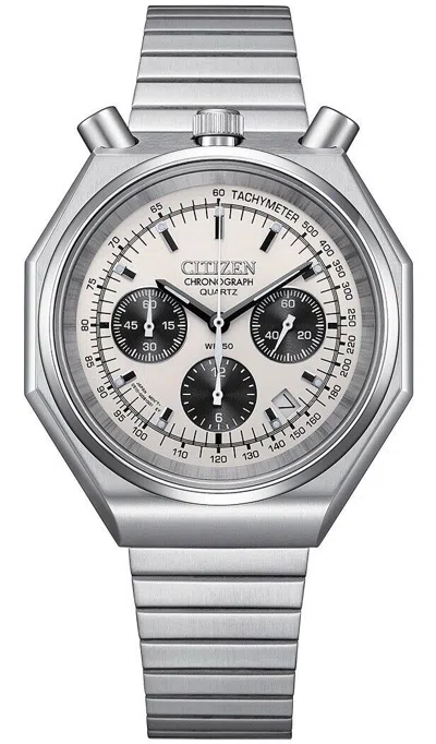 Pre-owned Citizen Tsuno Chronograph Quartz Stainless Steel Men's Watch An3700-62a