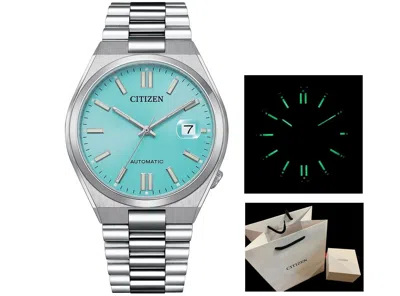 Pre-owned Citizen Tsuyosa Ø 40m S Steel Nj0151-88m Ice Blue Automatic Date W/box