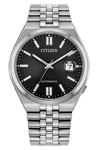 Citizen Tsuyosa 60 Black Automatic Bracelet Watch, 40mm In White