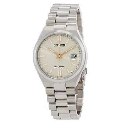 Pre-owned Citizen Tsuyosa Automatic Beige Dial Men's Watch Nj0151-88w