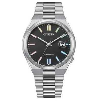 Citizen Tsuyosa Automatic Black Dial Men's Watch Nj0151-53e In Silver Tone/black