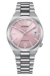 Citizen Tsuyosa Womens Automatic Silver Tone Stainless Steel Bracelet Watch Nj0200-50z In Silver