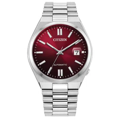 Citizen Tsuyosa Automatic Burgundy Dial Men's Watch Nj0150-56w In Red/silver Tone