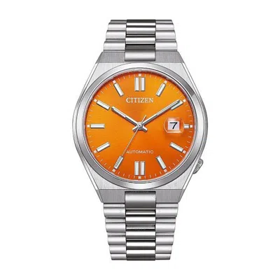 Citizen Tsuyosa Automatic Orange Dial Men's Watch Nj0151-88z In Metallic
