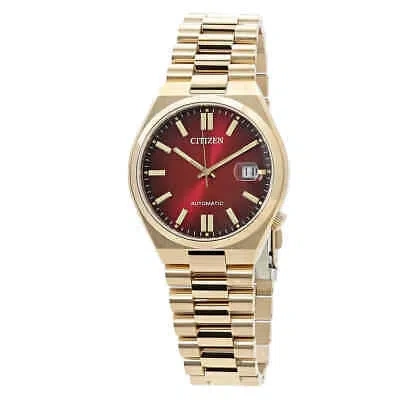 Pre-owned Citizen Tsuyosa Automatic Red Dial Watch Nj0153-82x