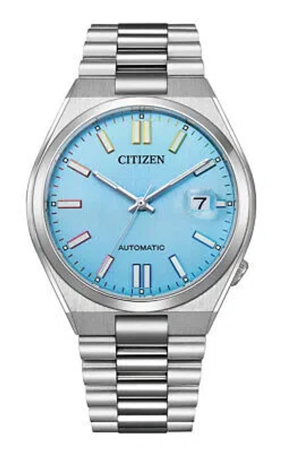 Pre-owned Citizen Tsuyosa Collection Nj0151-53l Blue Automatic Men's Watch In Box