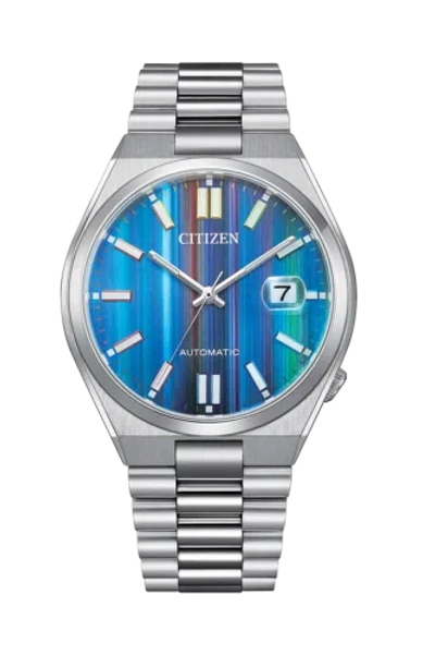 Pre-owned Citizen Tsuyosa Collection Nj0151-53w Automatic Sapphire Men's Watch Usus
