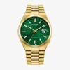 Citizen Tsuyosa Mens Automatic Gold Tone Stainless Steel Bracelet Watch Nj0152-51x In Green