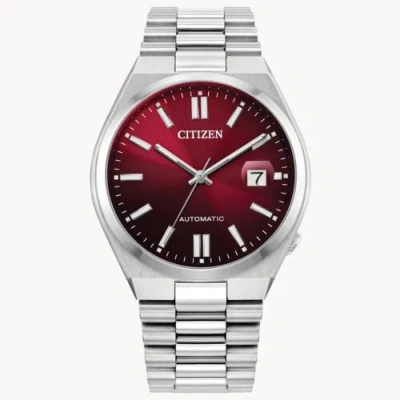 Pre-owned Citizen Tsuyosa Nj0150-56w Automatic Sapphire Red Dial Men's Watch
