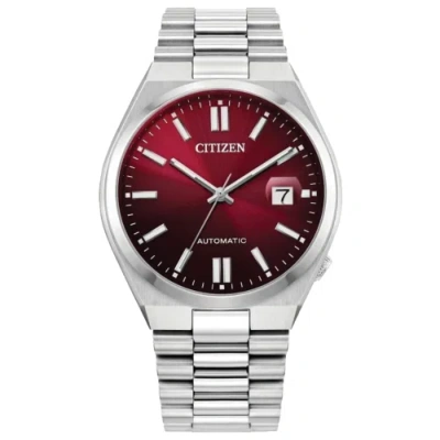 Pre-owned Citizen Tsuyosa Nj0150-56w Automatic Sapphire Red Dial Men's Watch