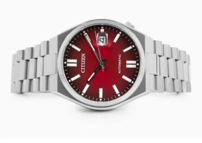 Pre-owned Citizen Tsuyosa Nj0150-56w Automatic Sapphire Red Dial Men's Watch Brand