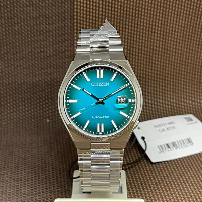 Pre-owned Citizen Tsuyosa Nj0151-88x Automatic Blue Analog Sapphire Glass Men's Watch