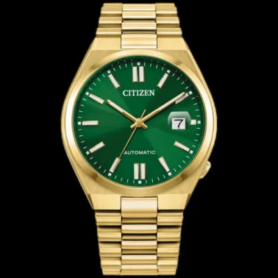 Pre-owned Citizen Tsuyosa Nj0152-51x Automatic Sapphire Green Dial Men's Watch