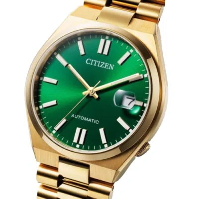 Pre-owned Citizen Tsuyosa Nj0152-51x Automatic Sapphire Green Dial Men's Watch