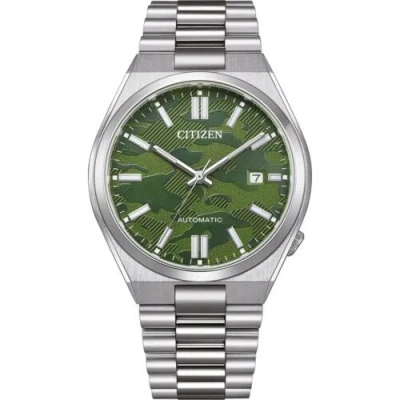 Pre-owned Citizen Tsuyosa Sapphire Crystal Automatic Nj0159-86x Green Dial Japan