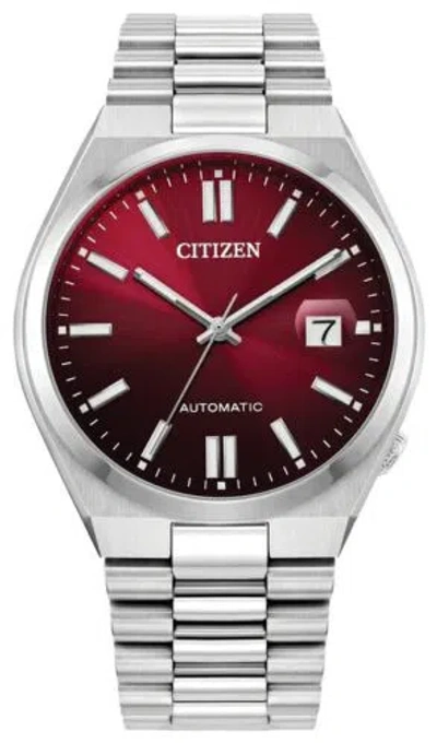 Pre-owned Citizen Tsuyosa Sapphire Crystal Automatic Red Nj0150-56w Japan Rare