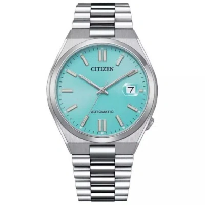 Pre-owned Citizen Tsuyosa Stainless Steel Ice Blue Dial Automatic Nj0151-88m Mens Watch