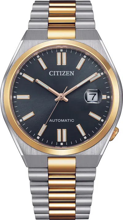 Pre-owned Citizen Tsuyosa Watch Automatic Black Dial Case Bicolor Gold 40mm Nj0154-80h
