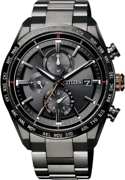 Pre-owned Citizen Watch At8185-62e Atessa Eco Drive Men's Black Made In Japan