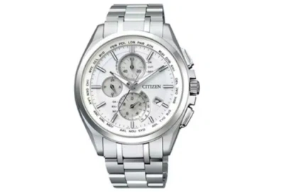 Pre-owned Citizen Watch Attesa At8040-57a Eco-drive Radio Clock Direct Flight Needle
