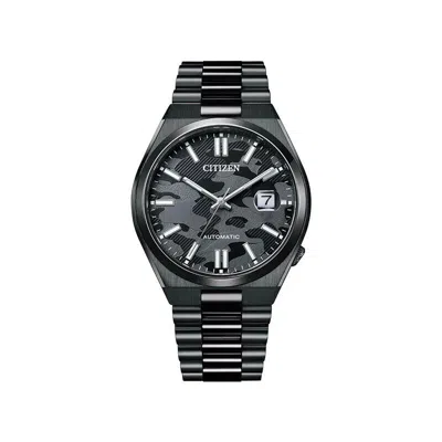 Pre-owned Citizen Watch Automatic Tsuyosa Black Camouflage Dial Sapphire Nj0155-87e